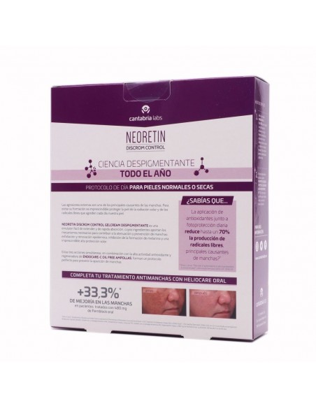 Neoretin Discrom Control Pieles normales o secas + Gelcream Despigmentante Spf50