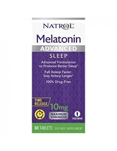 Melatonina Natrol 10 mg -5 HTP Advanced Sleep 60 caps