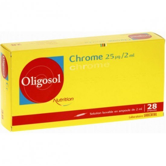 Labcatal Oligosol Chrome 28 ampollas Labcatal Oligosol Chrome 28 ampollas