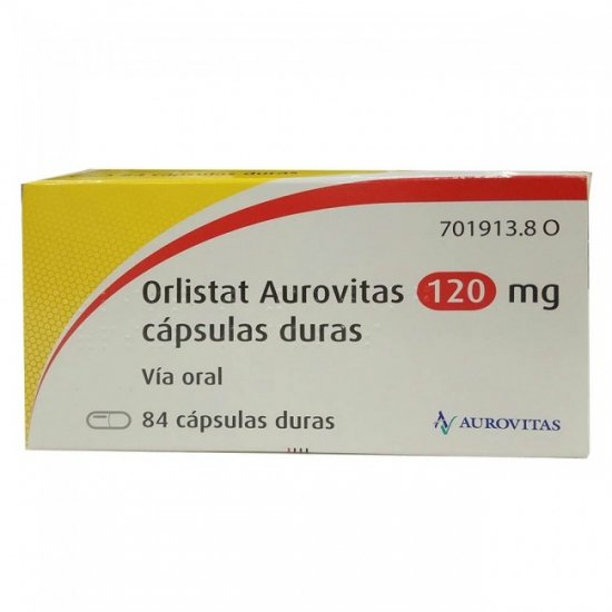 Orlistat Aurovitas 120 mg 84 cápsulas Orlistat Aurovitas 120 mg 84 cápsulas